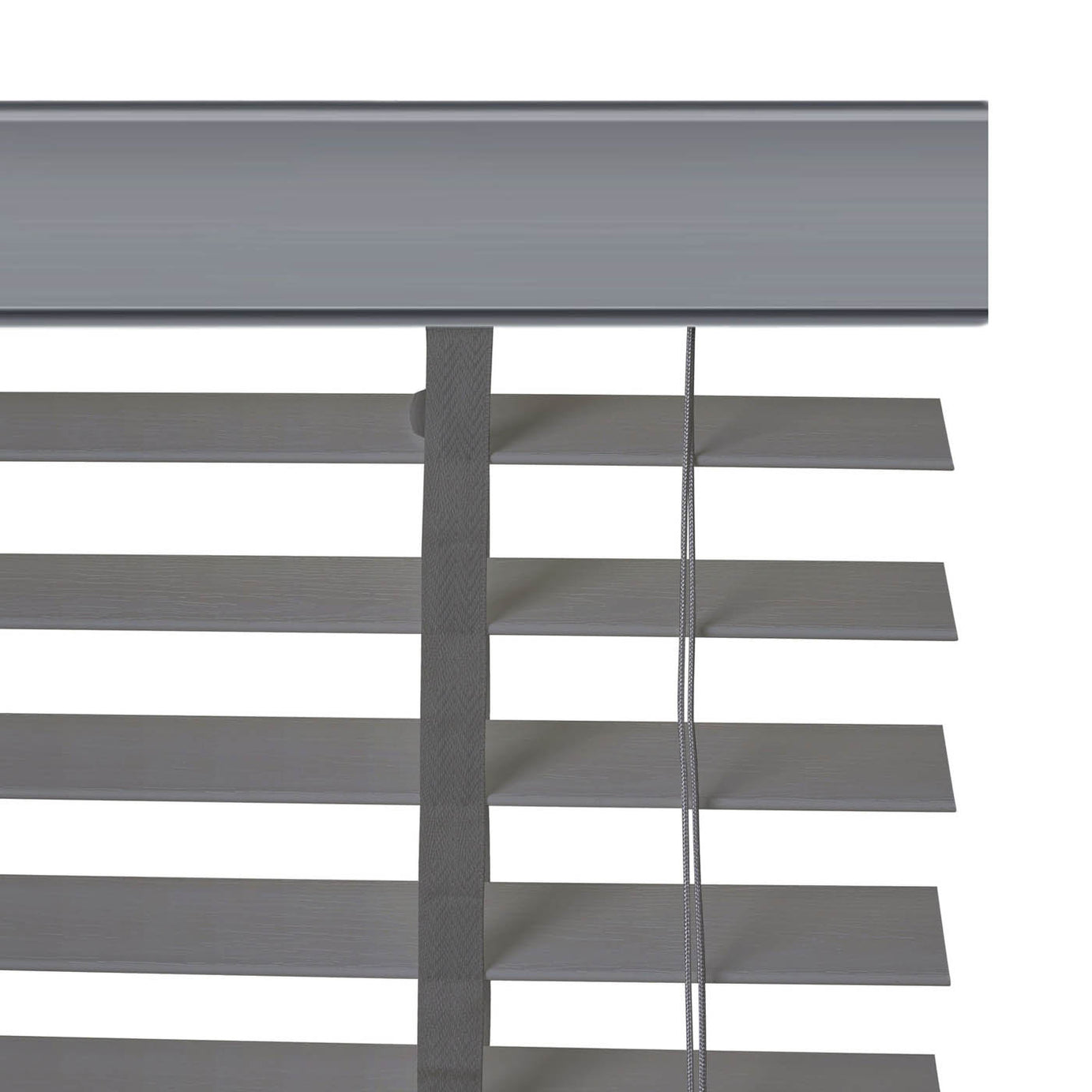 Venetian Blind Lone Grey Corded Woodgrain Effect PVC (W)120cm (L)180cm - Image 7