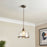 Pendant Ceiling Light LED Glass Clear Steel Copper Effect Dimmable Adjustable - Image 2