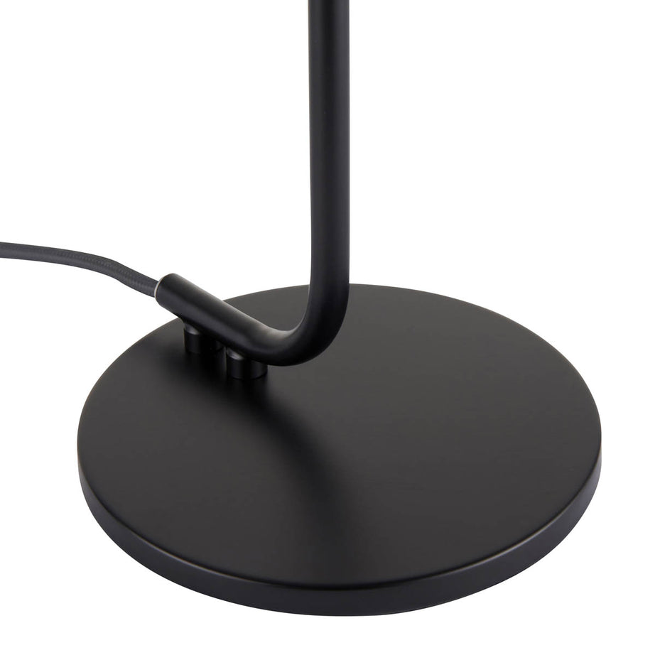 Table Lamp Matt Black Glass Steel Freestanding Living Room Bedroom Modern - Image 5