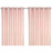 Eyelet Curtain Pair Lined Pink Solid Dyed Light Weight Cotton (W)228 (L)228cm - Image 1
