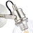 Wall light LED Plug-in Clear Glass Steel Nickel Effect Adjustable Modern - Image 4