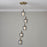 LED Pendant Ceiling Light Antique Brass Effect 5 Way Glass Shades Hanging Modern - Image 1