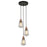 Ceiling Light  Matt Steel Black 3 Way Dimmable Caged Design Pendant E27 10W - Image 1