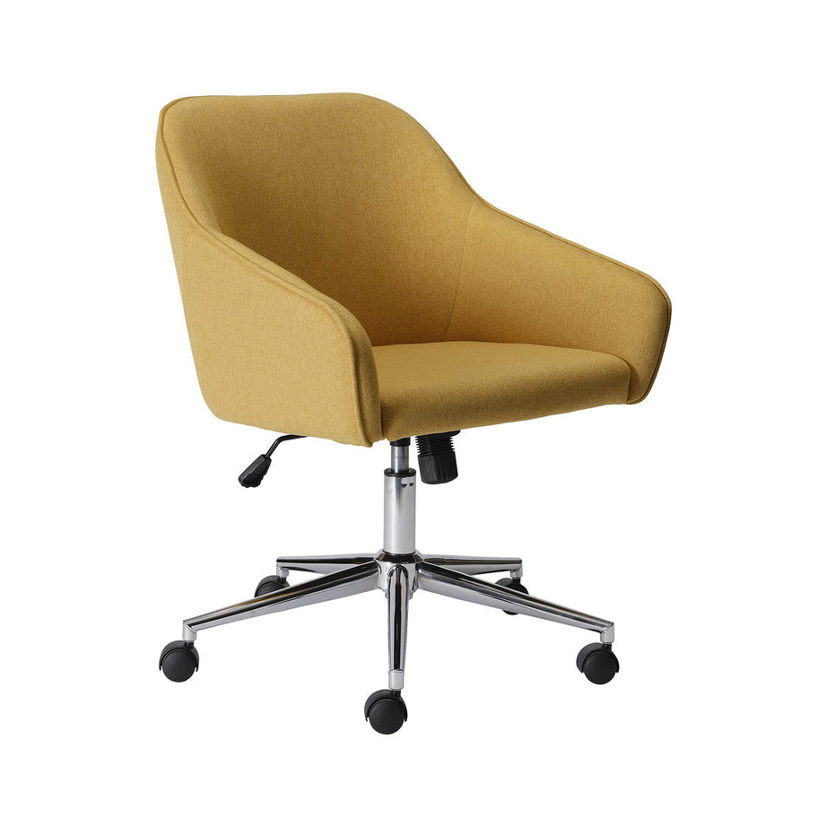Arvor Office Chair Yellow Linen Effect Adjustable (H)945mm (W)620mm (D)640mm - Image 5