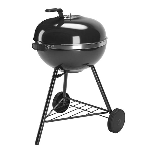 Charcoal Barbecue Grill Smoker Round Black Portable Wheeled Steel With Handle - Image 1