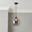 Inlight Ceiling Light Pendant Black Smoke Tinted Effect Hanging IP20 Dia 250mm - Image 1