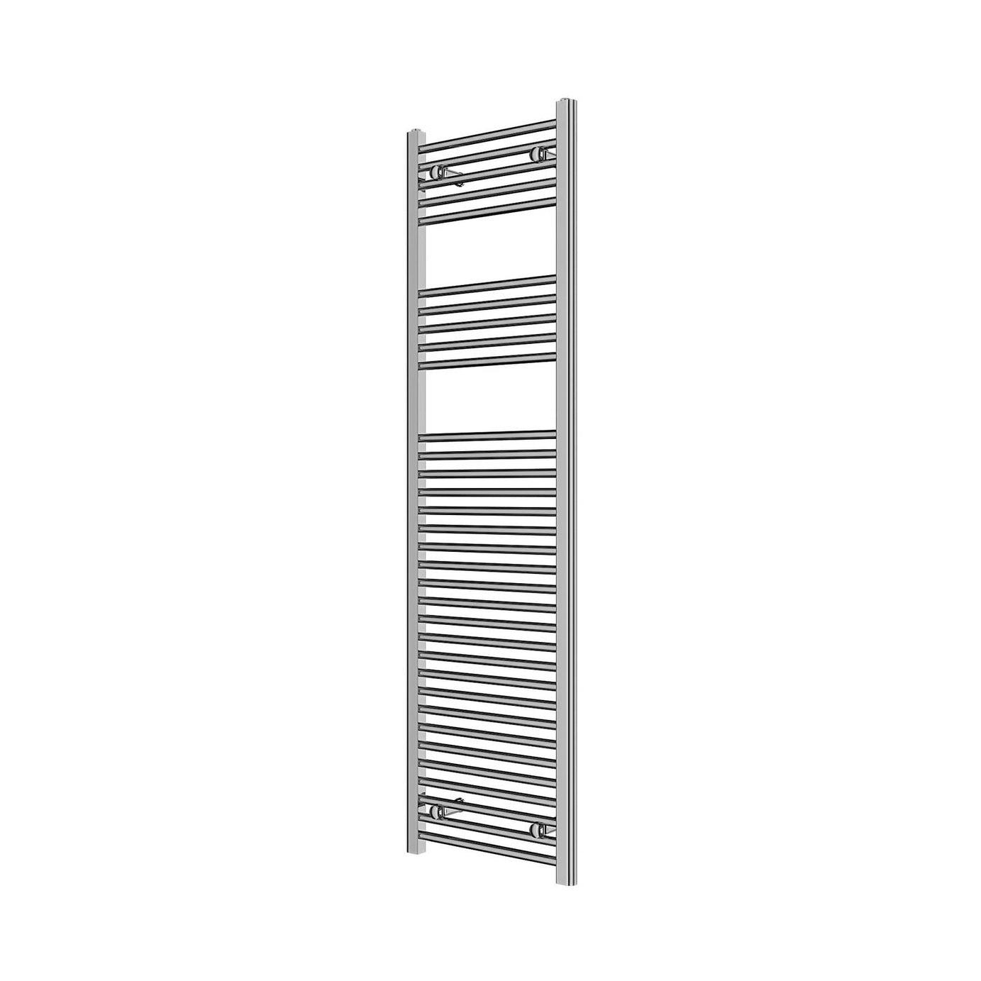 Flomasta Towel Rail Radiator Flat Chrome 1531BTU Vertical Bathroom H160xW45cm - Image 1