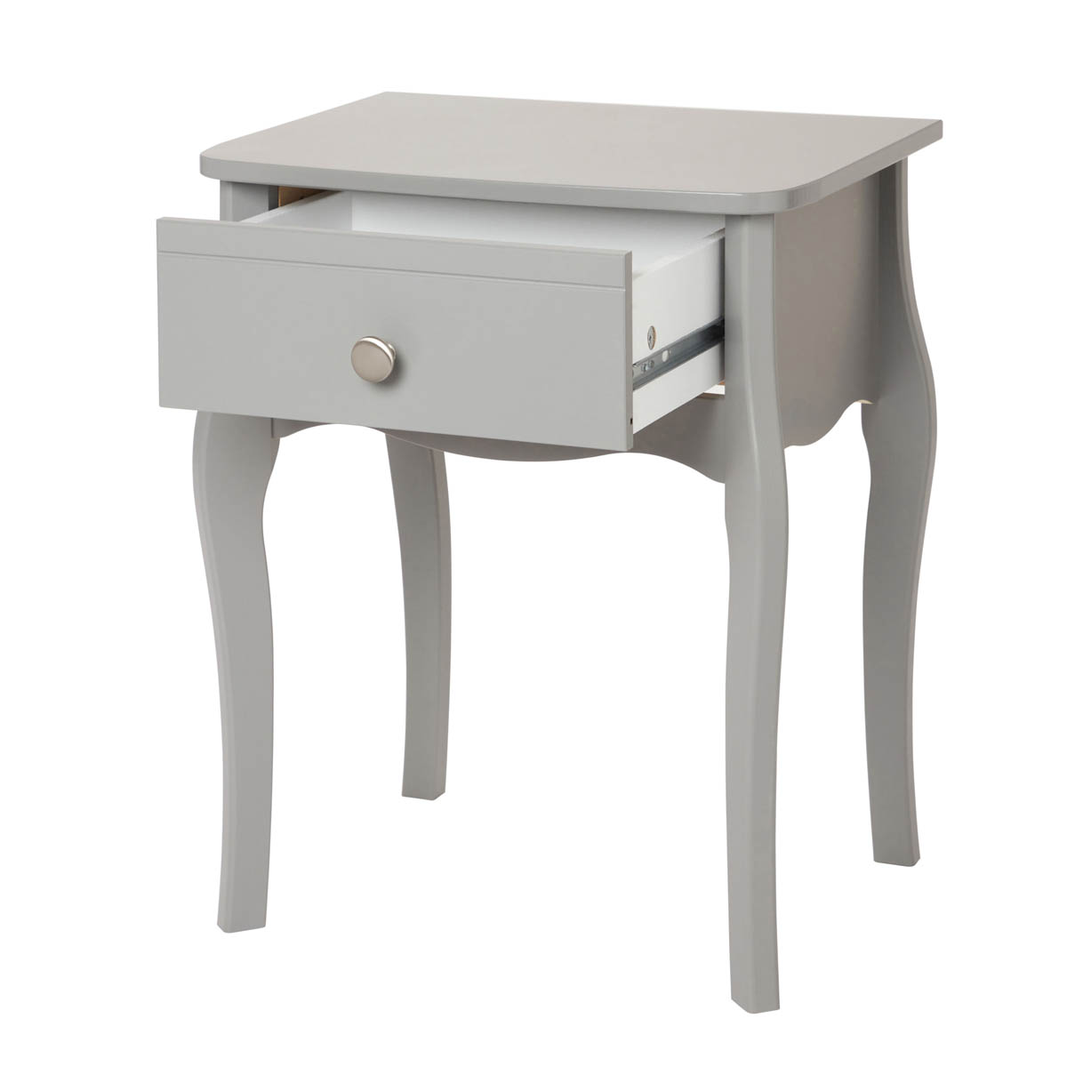 Lautner Bedside table 1 Drawer Satin grey MDF (H)550mm (W)450mm (D)353mm - Image 5