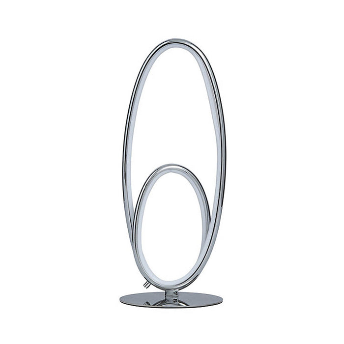 LED Table Lamp Oval Polished Chrome Effect Warm White Living Bedroom 570lm 12W - Image 4