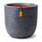 Planter Pot Round Ribbed Dark Grey Indoor Outdoor Weather Resistant 25L Dia 35cm - Image 2