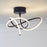 Ceiling Light Integrated LED Warm White Steel Blue Bedroom Modern Chandelier - Image 4