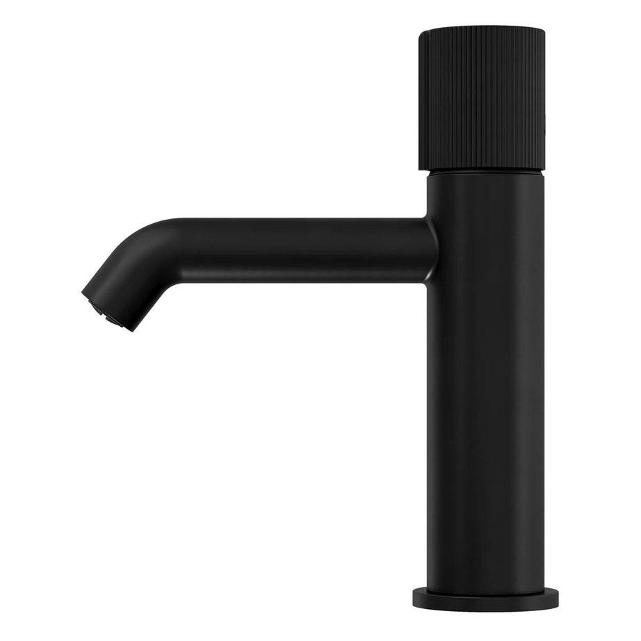 GoodHome Levanna Medium Matt Black Round Basin Mixer Tap - Image 4