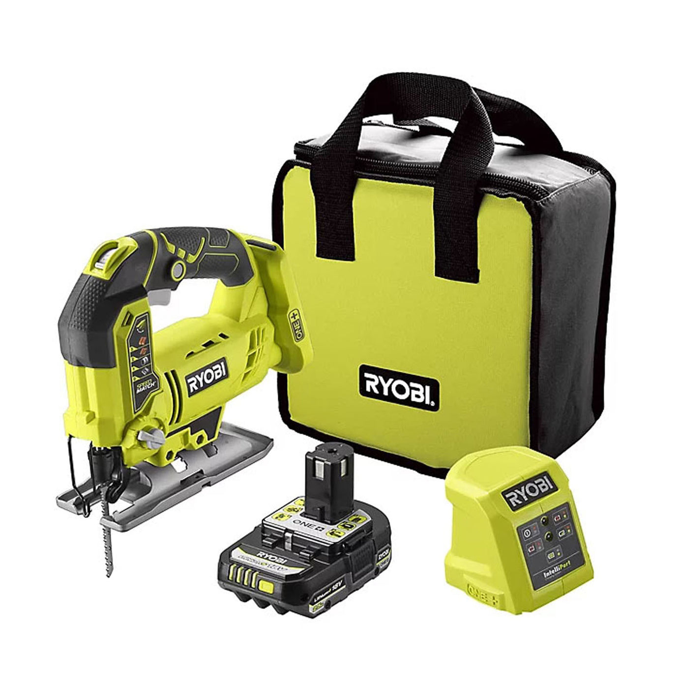 Ryobi Jigsaw Cordless R18JS-1C25SK 18V 2.5Ah Li-ion One Plus Steel LED Soft Bag - Image 1