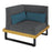 Garden Furniture Armchair Moala Natural Dark Grey Cushion Outdoor Patio - Image 1