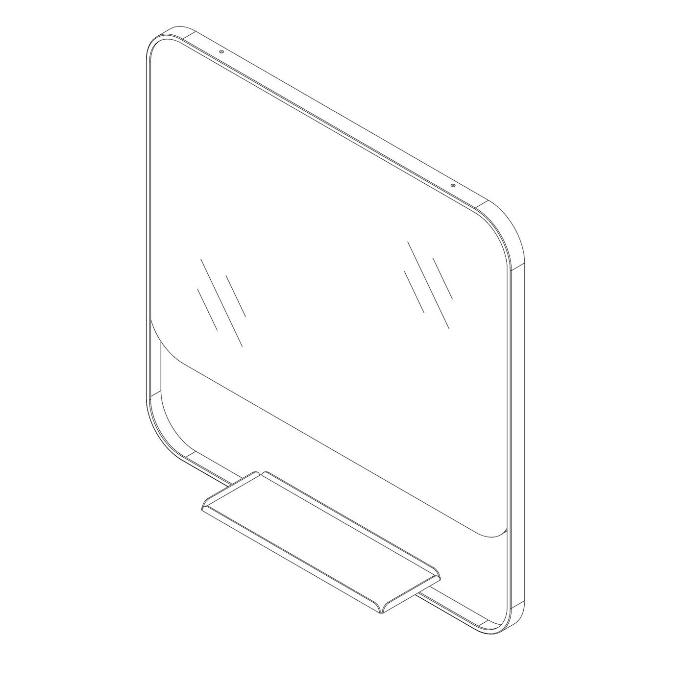 GoodHome Maza Matt Black Square Wall-mounted Bathroom Mirror (H)60.5cm (W)60.5cm - Image 5