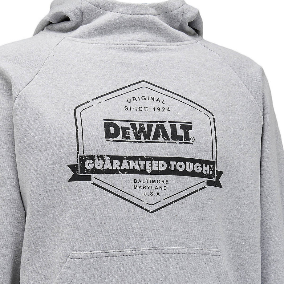 DEWALT Mens Work Hoodie Grey Logo Kangaroo Pocket Comfort Modern Large - Image 4