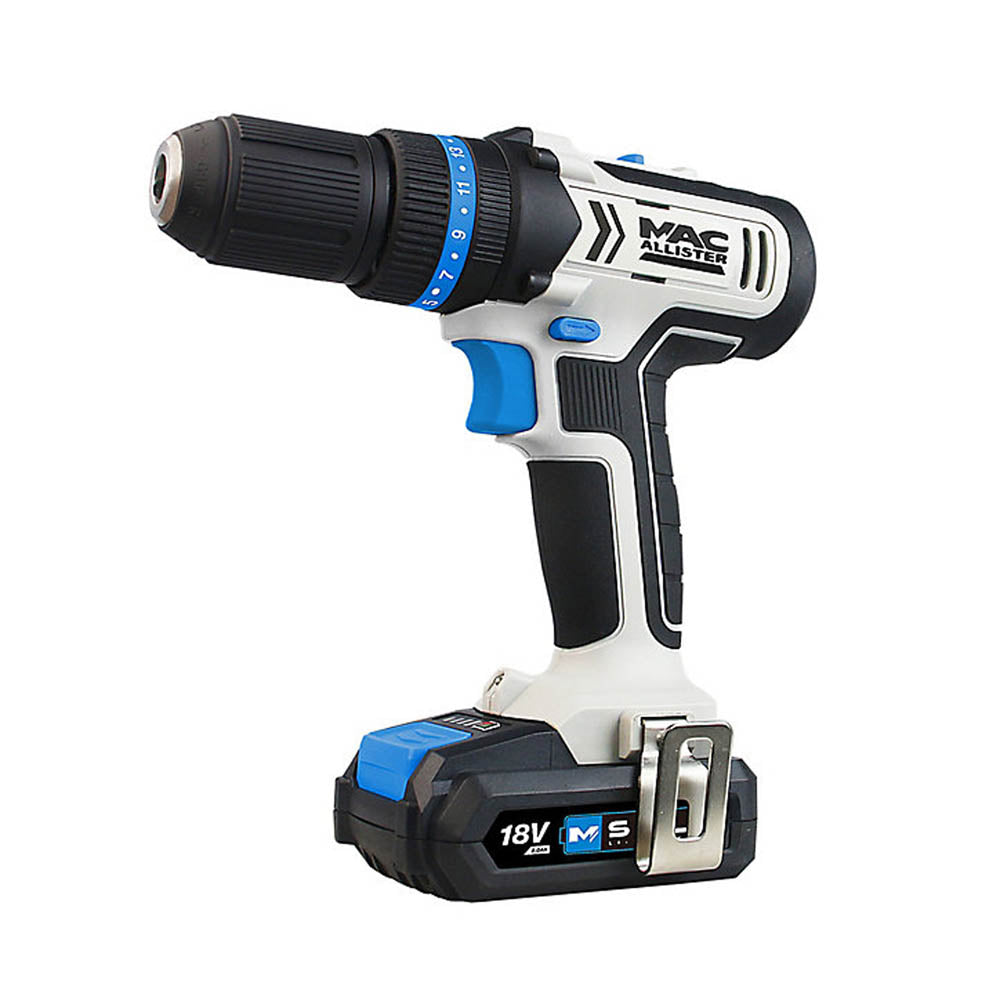 Mac Allister Combi Drill Cordless MCD18-Li-2 LED Li-Ion 2 x 2.0Ah Soft Bag 18V - Image 1