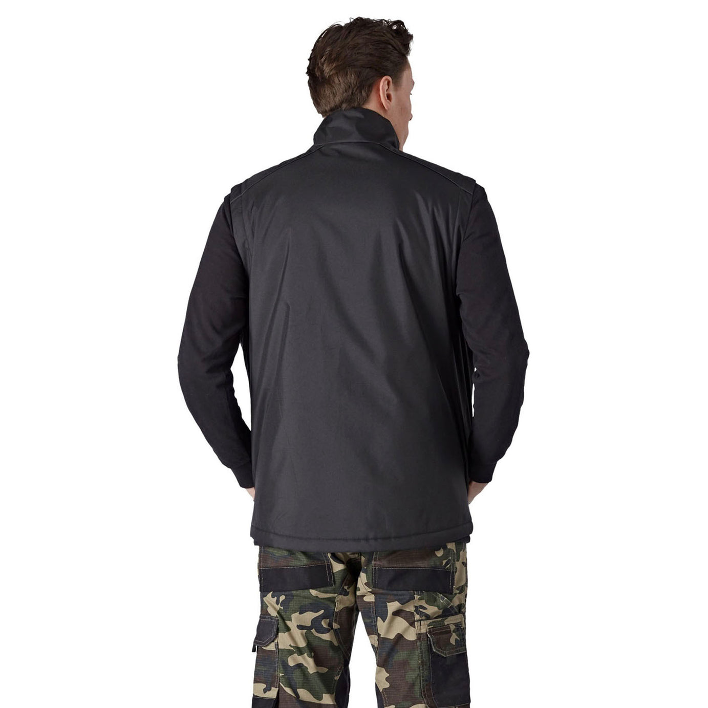 Dickies Mens Gilet Body Warmer Black Sleeveless Zipped Water Resistant Size L - Image 2