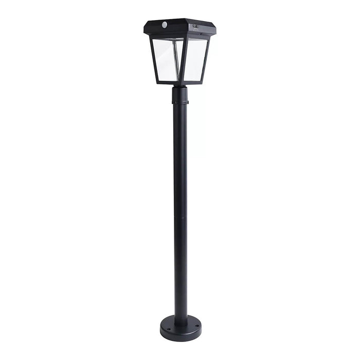 LED Outdoor Post Light Black Solar-Powered Motion Sensor Cool White 800lm(H)93cm - Image 3