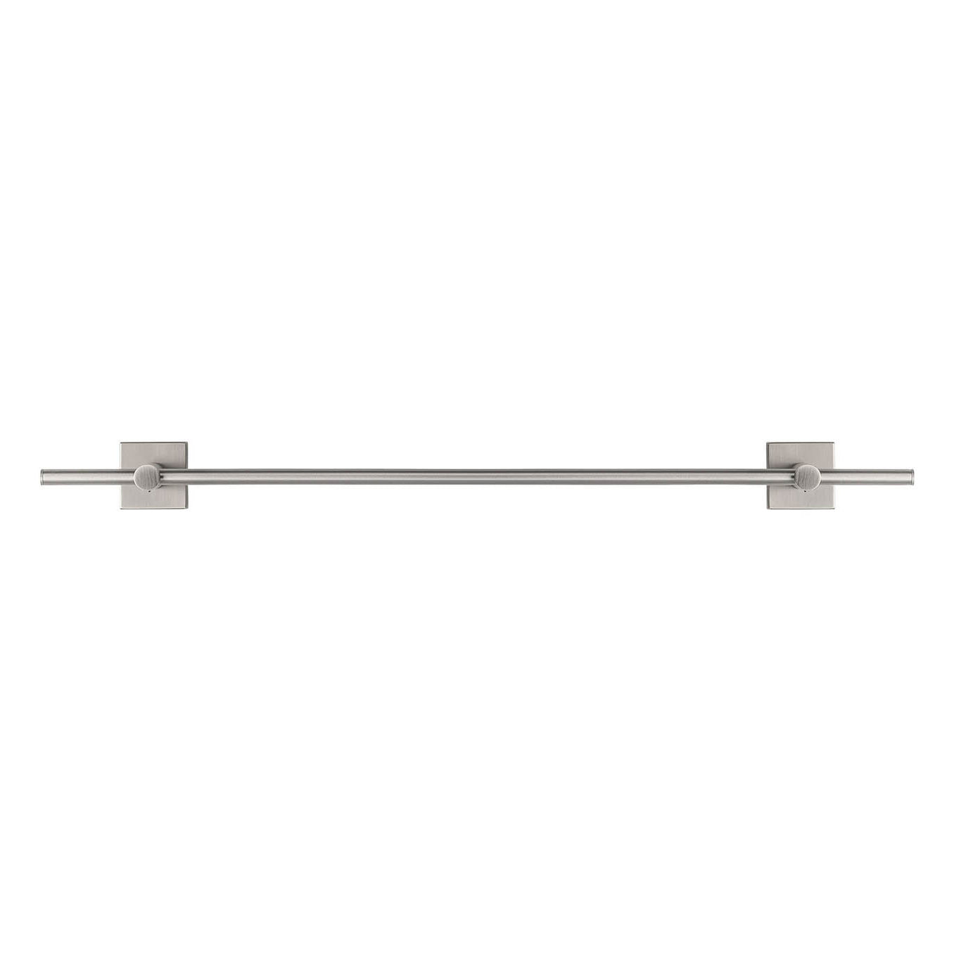 Single Towel Rail Holder Rack Brushed Silver Self Adhesive Wall Mounted Bathroom - Image 2