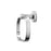 Towel Ring Holder Wall-Mounted Round Polished Chrome Effect Zinc Alloy (W)23cm - Image 4