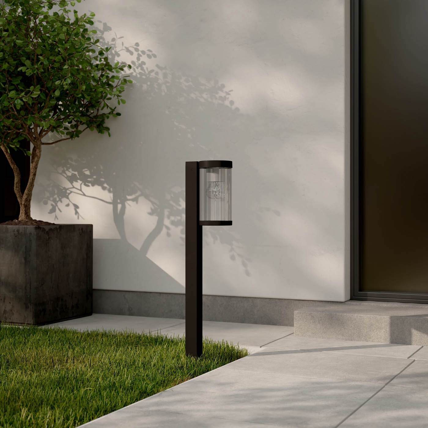 GoodHome Outdoor Post light 1 lamp Phuket Black Mains-powered (H)800mm - Image 3