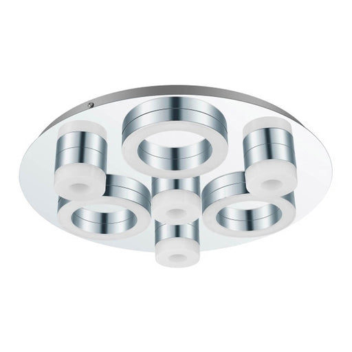 LED Ceiling Light Round Plate Chrome Modern Living Room Bedroom Hallway - Image 1