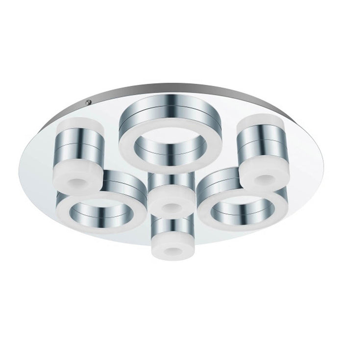 LED Ceiling Light Round Plate Chrome Modern Living Room Bedroom Hallway - Image 1