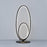 Table Lamp Integrated LED Warm White Oval Spiral Polished Metal Matt Black - Image 1