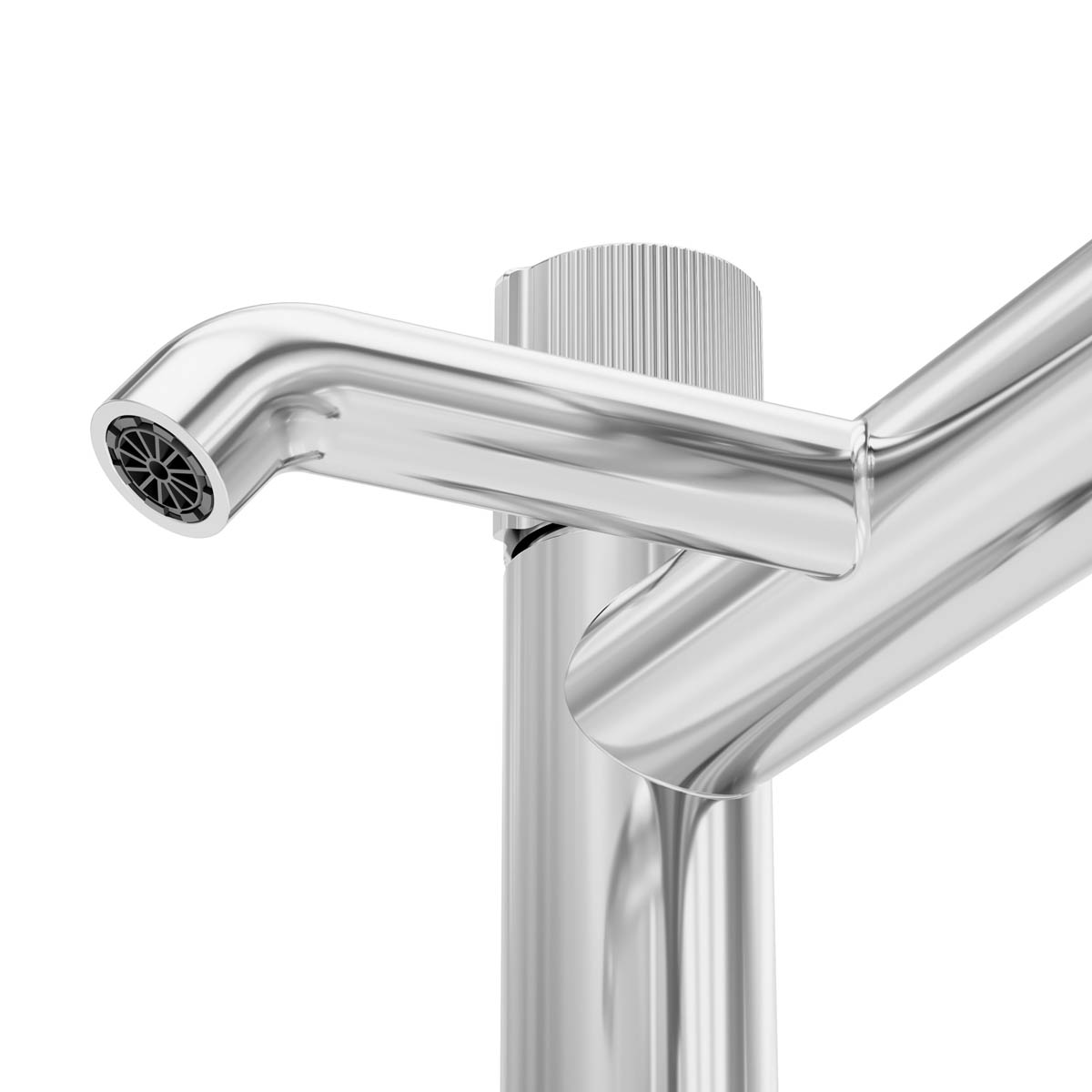 Bath Filler Tap Gloss Chrome ¼ Turn Round Head Ceramic Cartridge Modern Bathroom - Image 6