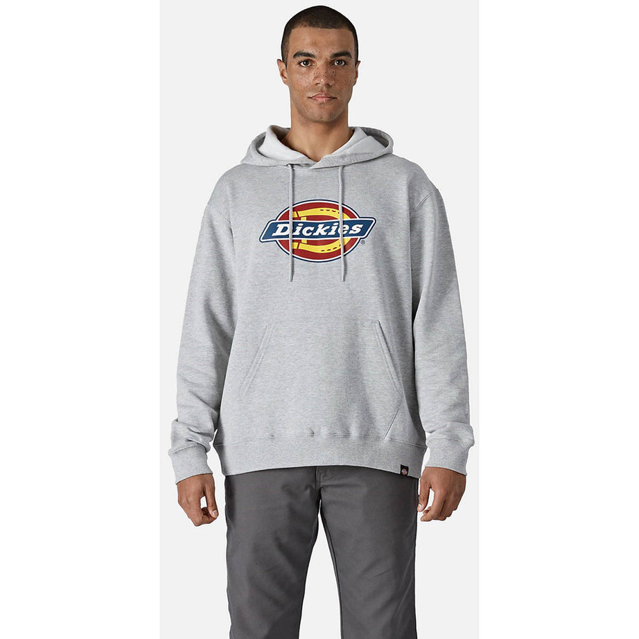 Dickies Mens Work Hoodie Grey Hooded Jumper Relaxed Fit Pockets Comfort XL - Image 1