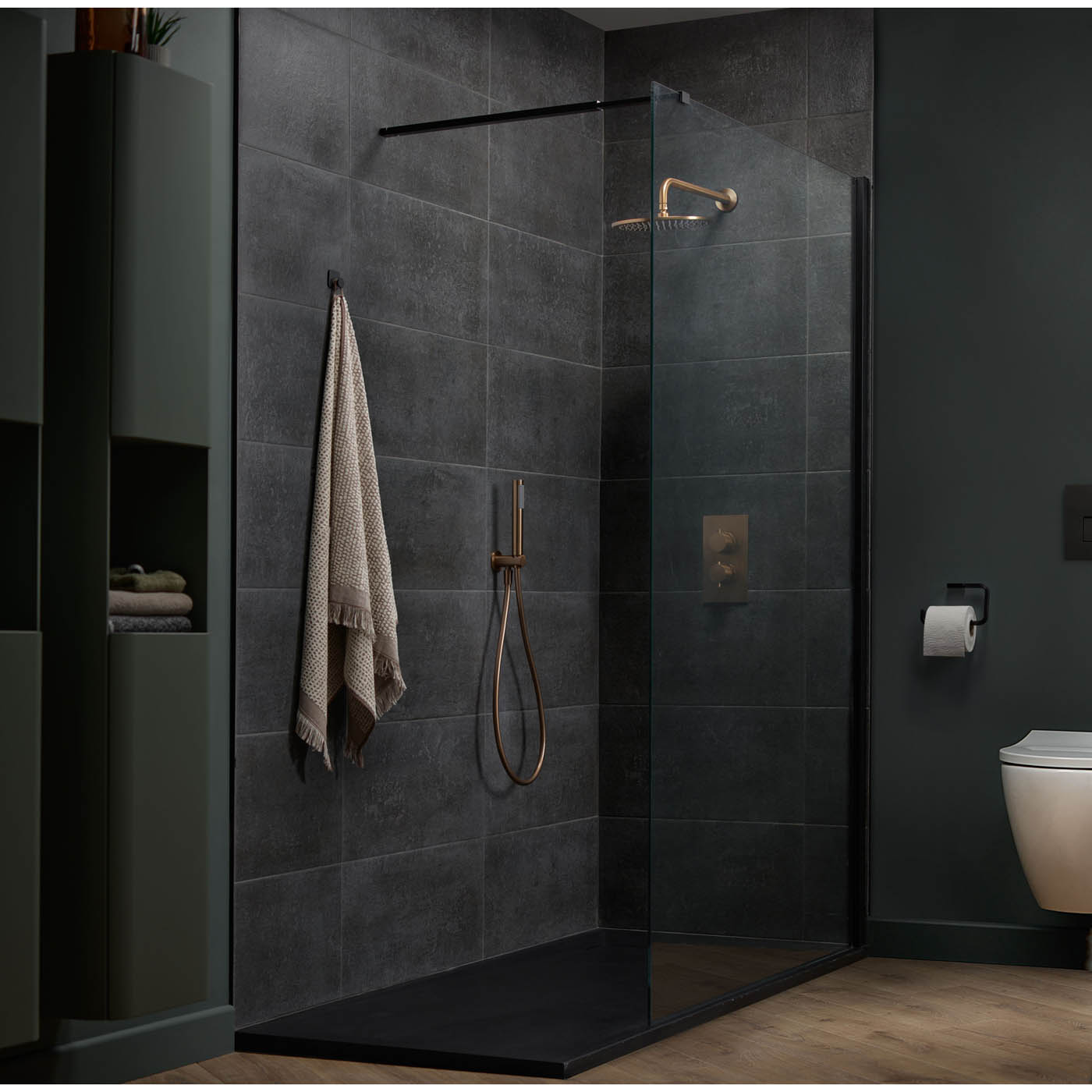 Aquadry Oria Bronze effect Wall-mounted Shower arm - Image 2