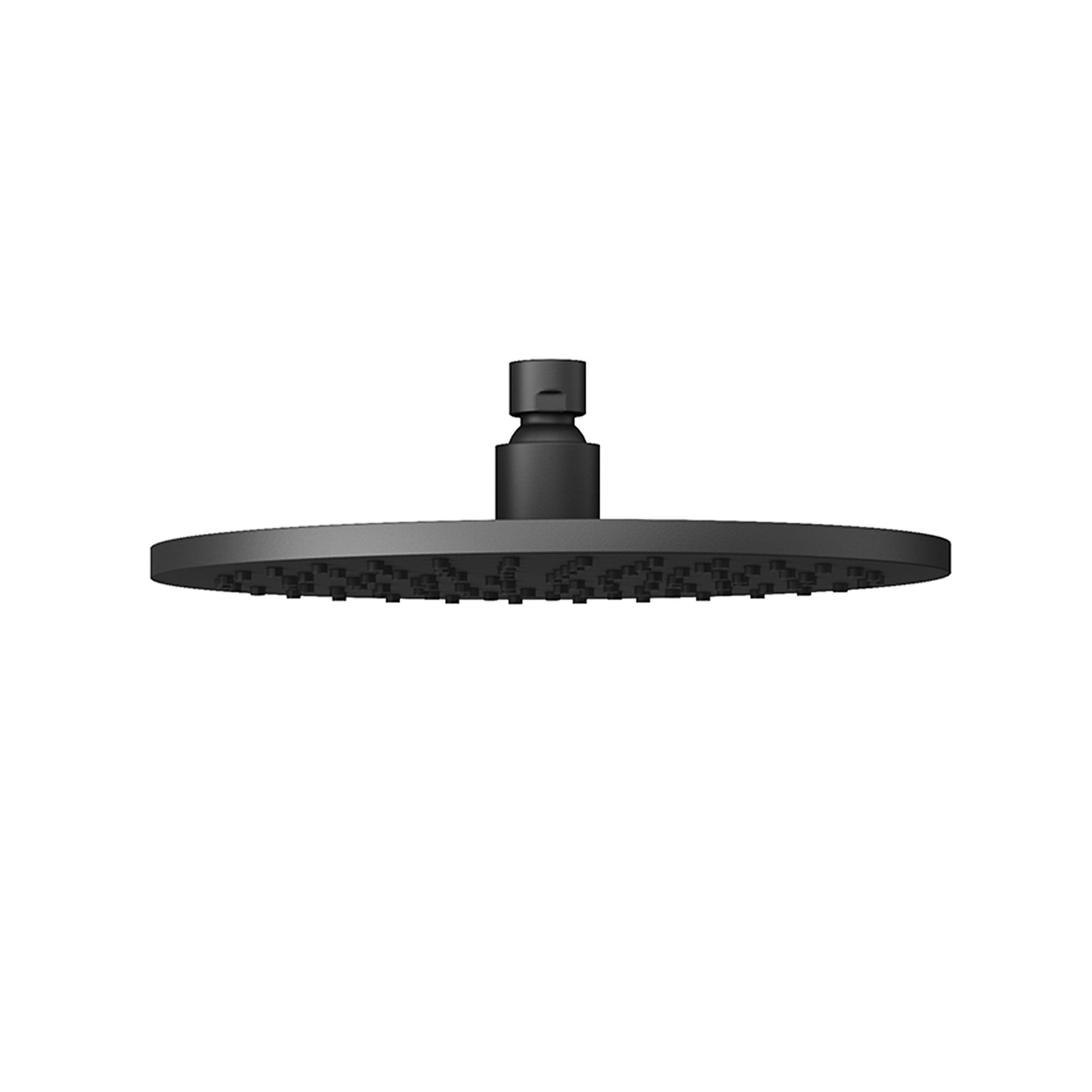 Aquadry Fixed Shower Head Round Single Spray Pattern Brass Black Matt 250mm - Image 1