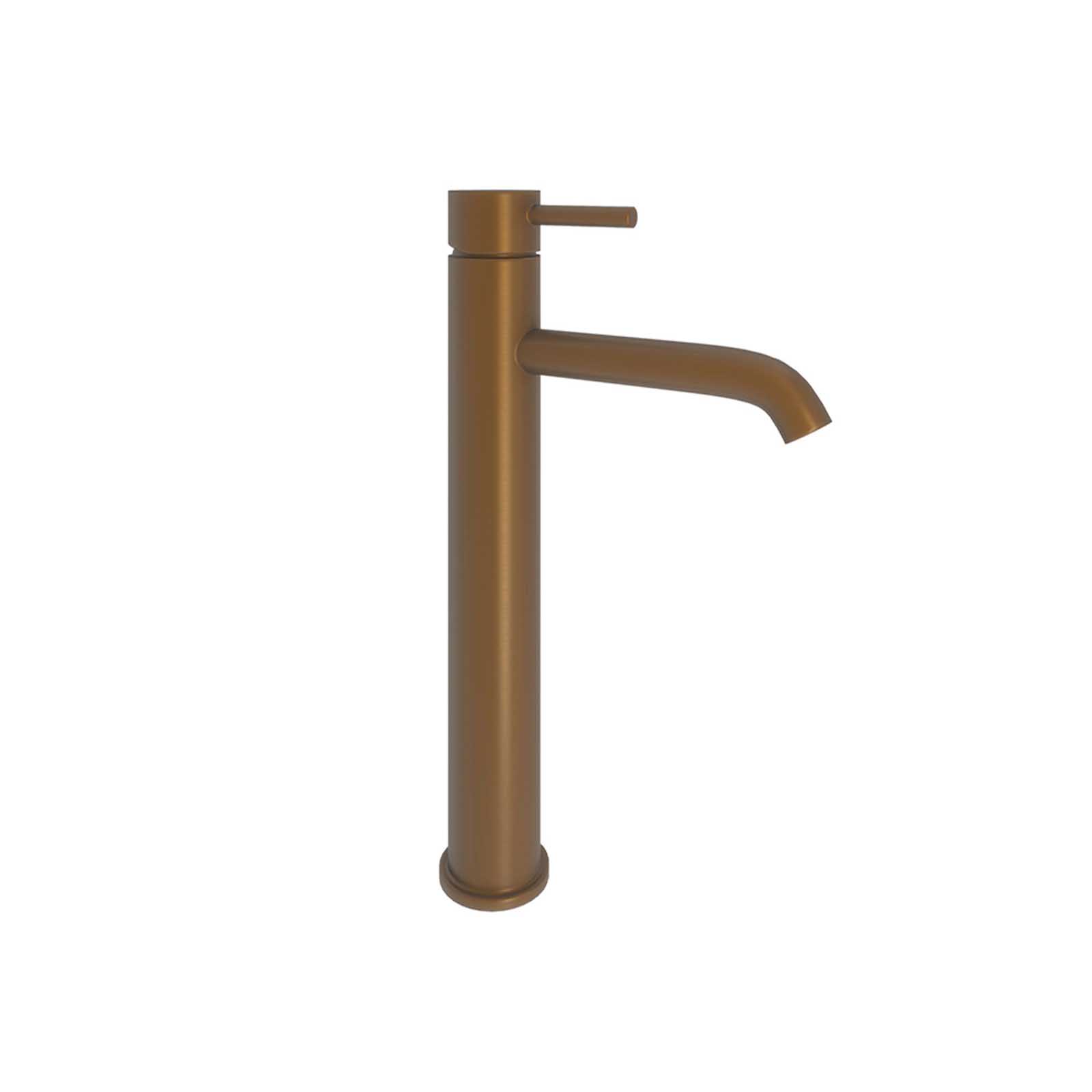 Aquadry Oria Tall Bronze effect Round Sink or worktop Tap - Image 1