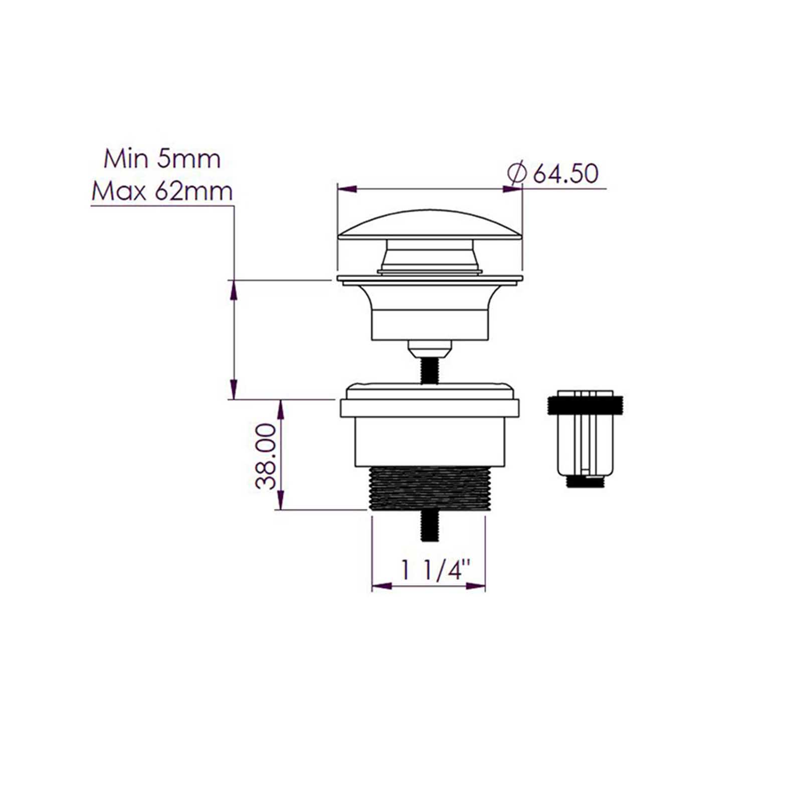 Aquadry Oria Tall Bronze effect Round Sink or worktop Tap - Image 2