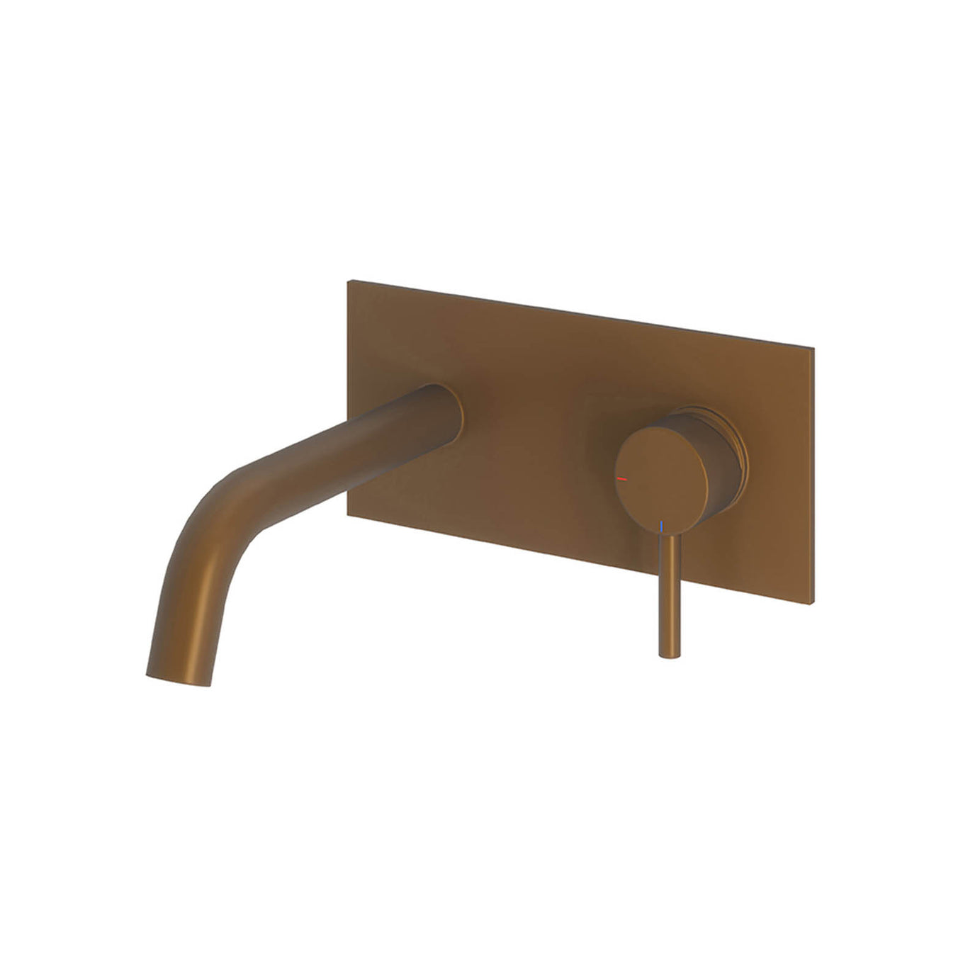 Aquadry Wall Mixer Tap Brushed Bronze Effect Round Single Lever Concealed - Image 1