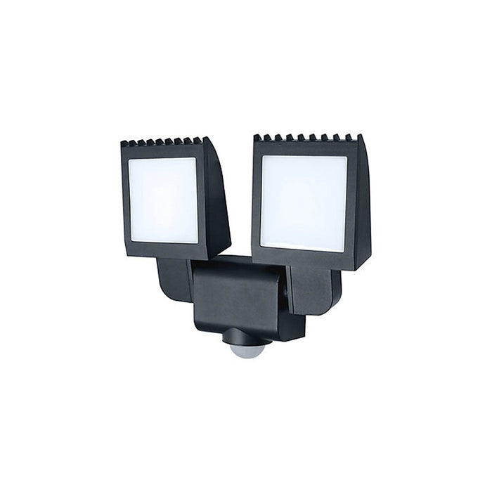 LED Floodlight Sensor Black Cool White Waterproof Outside 2600lm IPX4 26W - Image 1
