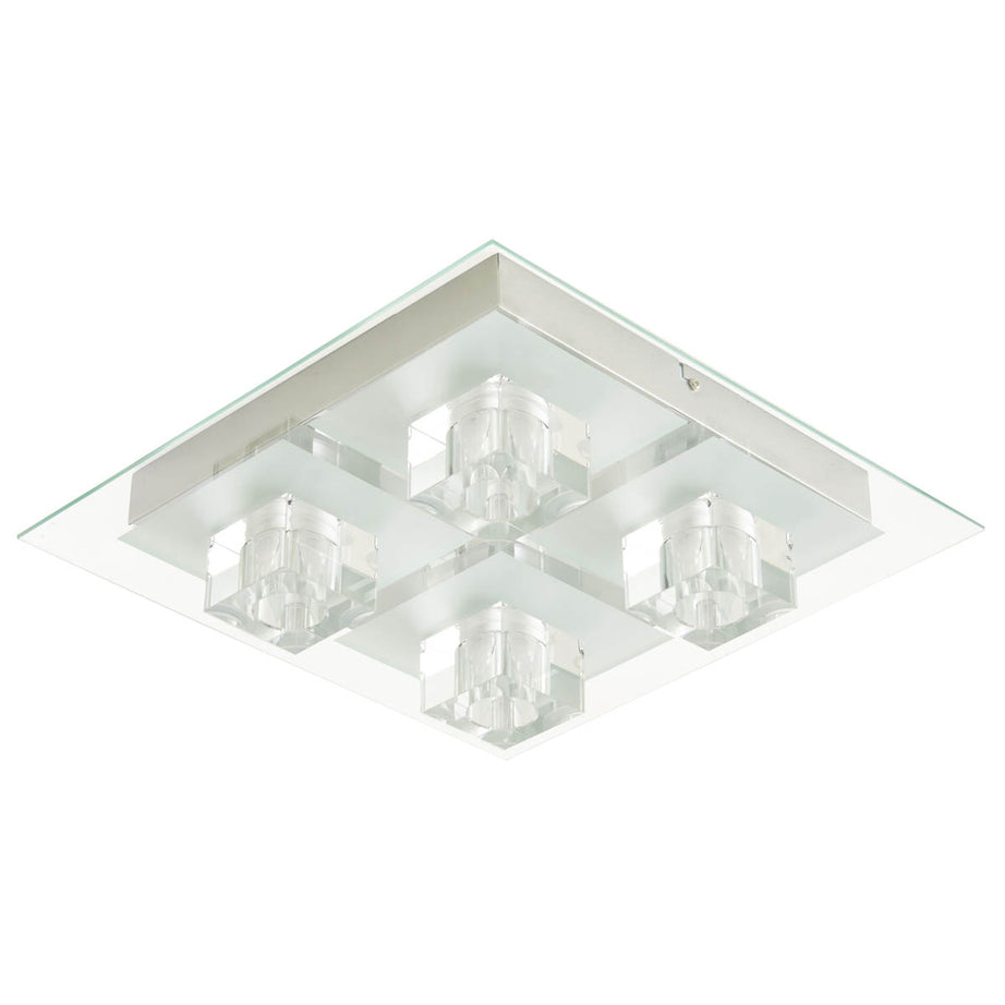 Ceiling Light Integrated LED Colour Changing Square Metal Glass Contemporary - Image 2