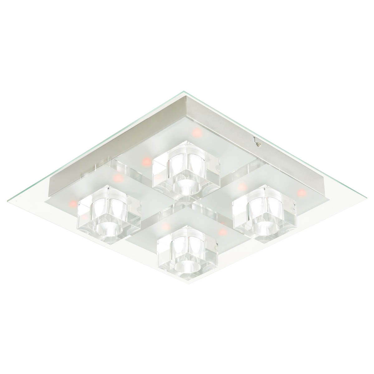 Ceiling Light Integrated LED Colour Changing Square Metal Glass Contemporary - Image 4