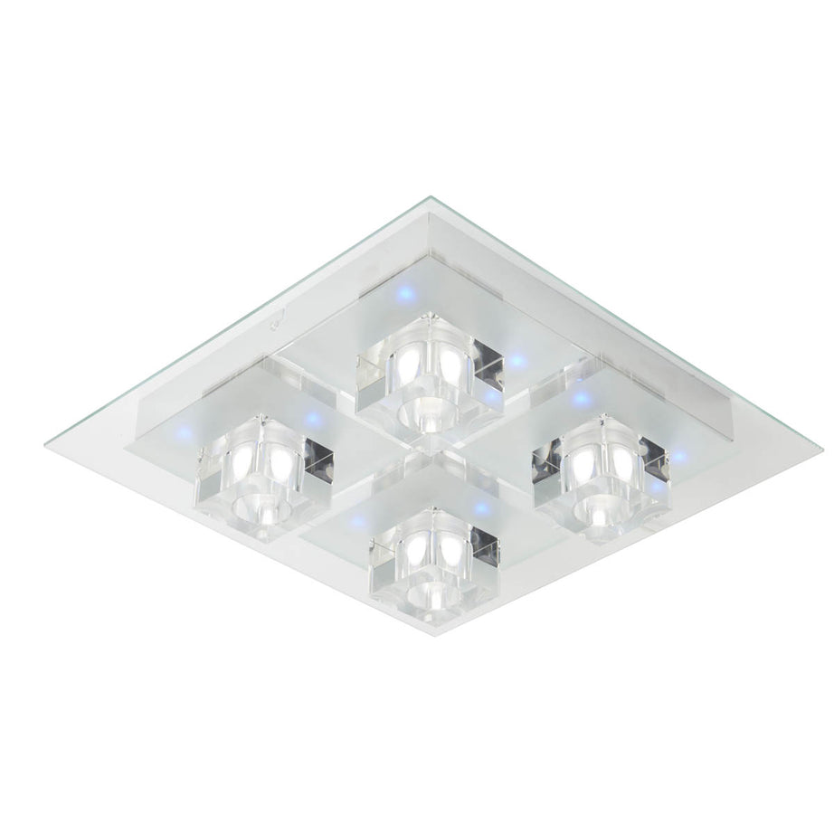 Ceiling Light Integrated LED Colour Changing Square Metal Glass Contemporary - Image 6
