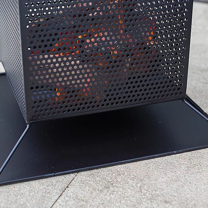 Firepit Log Burner Steel Modern Black Matt Outdoor Garden Stove Heater (H)440mm - Image 5