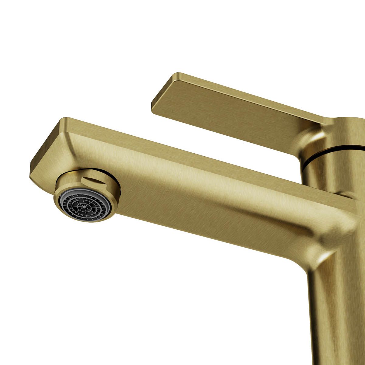 Basin Mixer Tap Medium Brushed Satin Brass Effect Round Durable Rust Resistant - Image 8