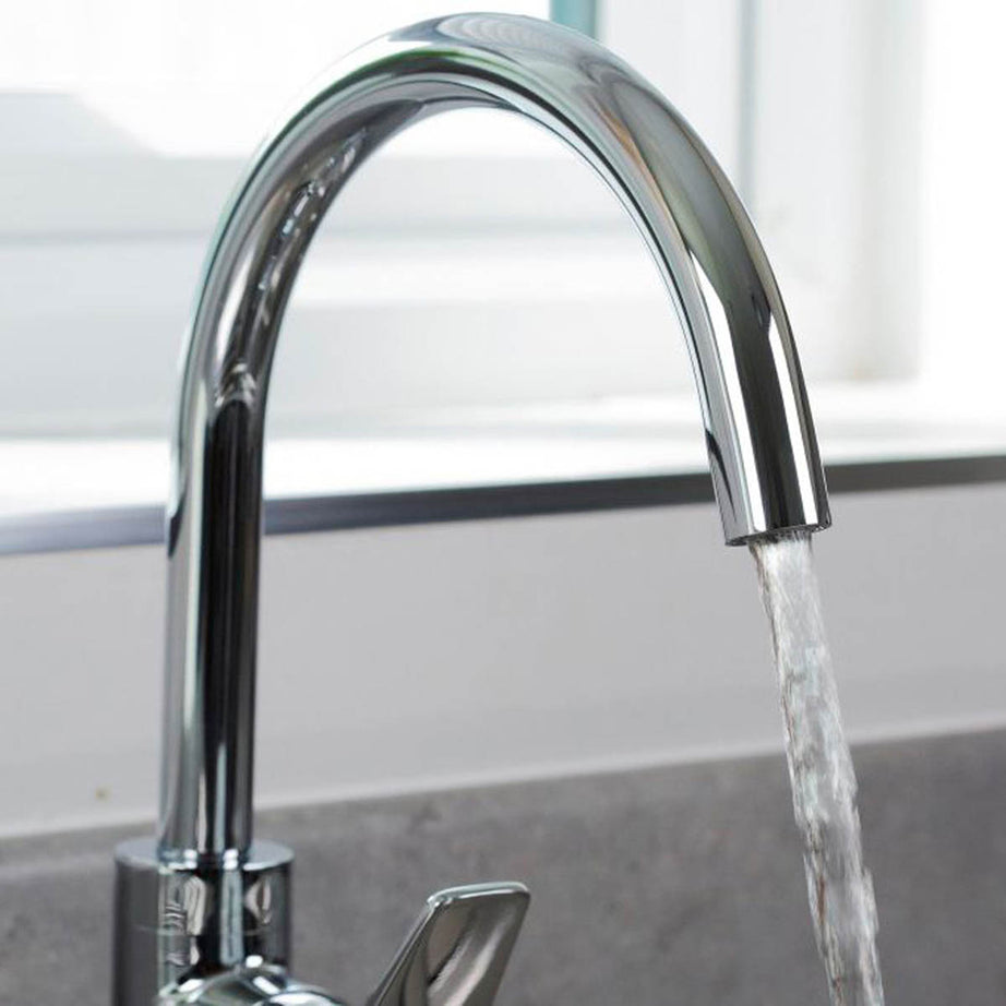 Bristan Kitchen Mixer Tap Swivel Brass Chrome Effect Single Lever Durable - Image 4