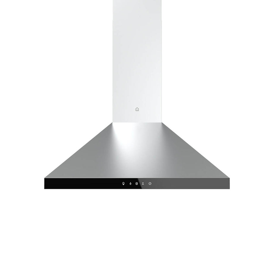 GoodHome Cooker Hood Steel Glass Chimney Extractor Fan LED Timer 5 Speed 598mm - Image 2