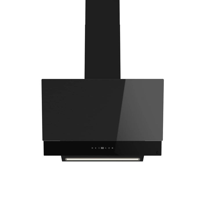 Cooker Hood Black Steel Glass Angled Timer Extractor Fan Touch Control (W)59.8cm - Image 2