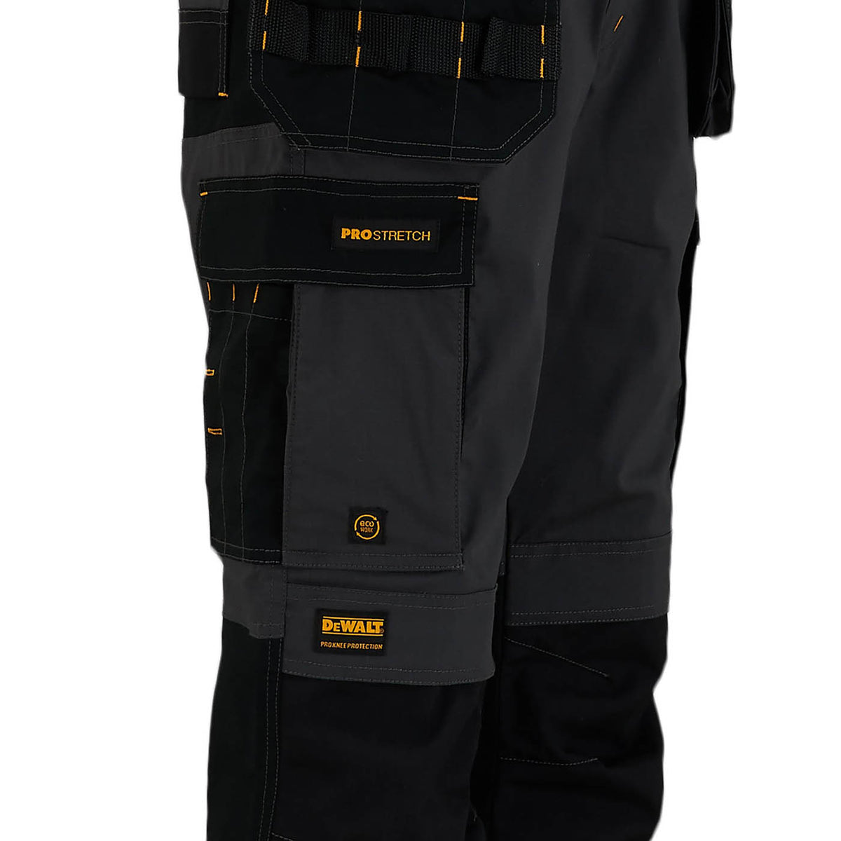 DeWalt Mens Trousers 9 Pocket Grey Black Slim Fit Comfortable W36" L31" - Image 4
