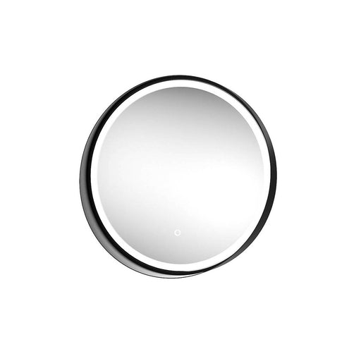 Bathroom Mirror Illuminated LED Colour Changing Matt Black Round (H)60cm (W)60cm - Image 1