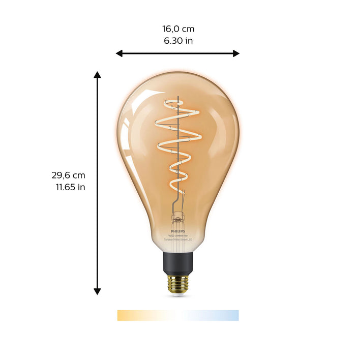 LED Smart Light Bulb Wi-Fi Vintage Amber Modern Cool & Warm White Philips 25 W - Image 3