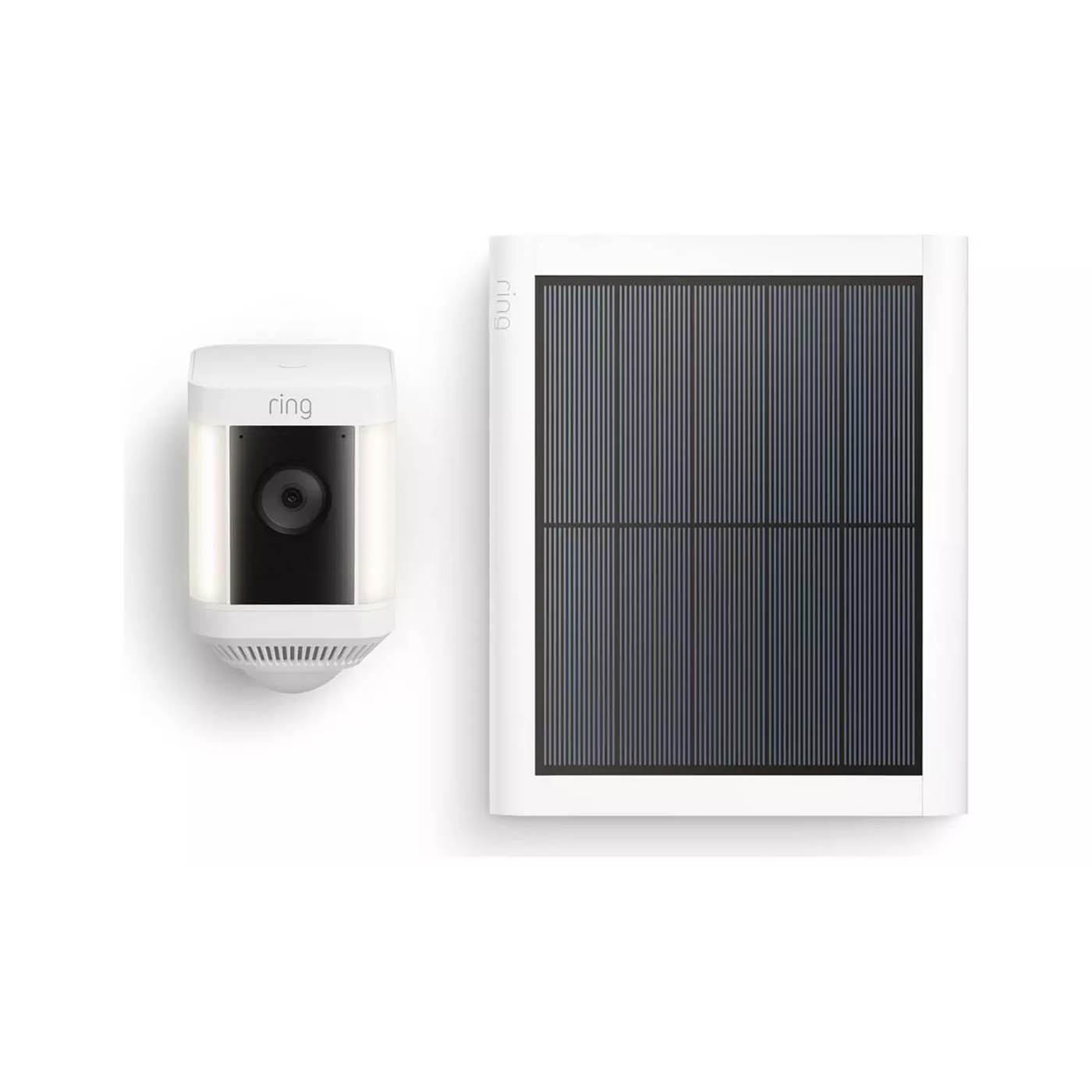 Solar Panel For Ring 2nd Gen Security Camera With USB-C White Adjustable Arm - Image 1