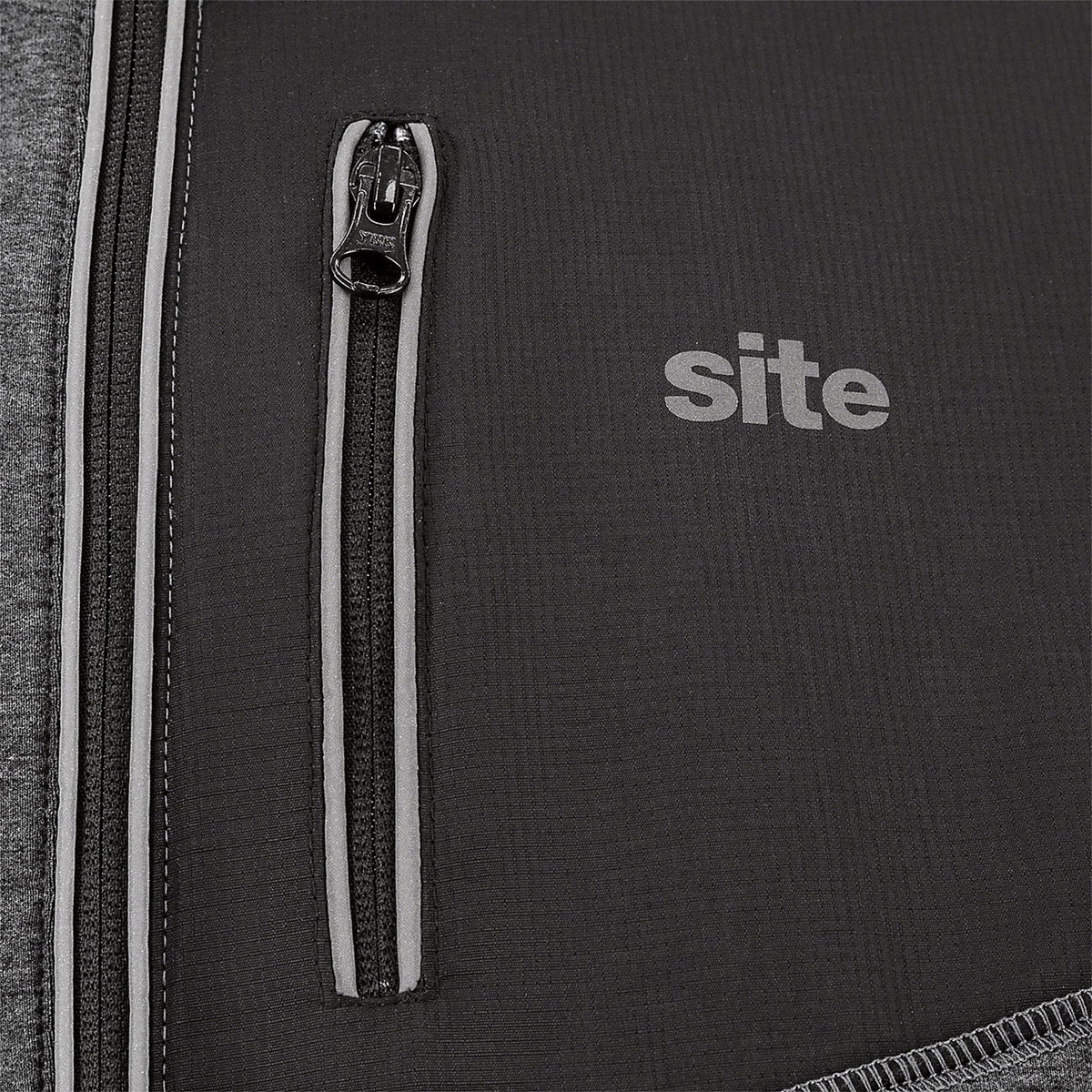 Site Suter Hooded Sweatshirt Grey Black XL Workwear Pullover Hoodie - Image 7